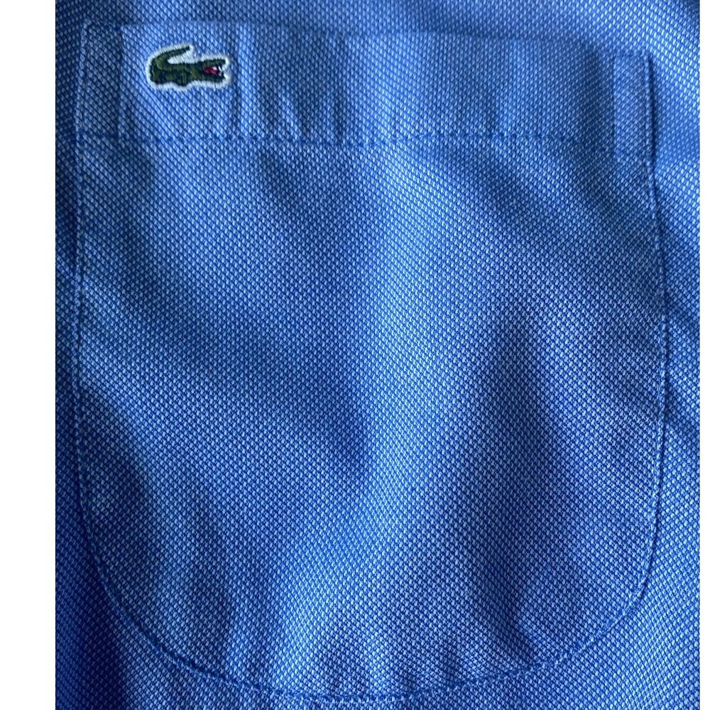 Lacoste Vintage 80s90s Men's Oxford Shirt Button Down LS Blue France Size 42 - Picture 5 of 11